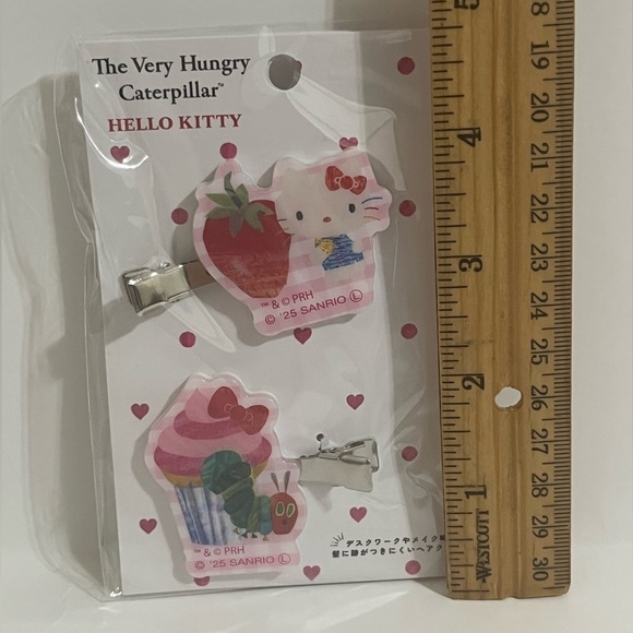 Hello Kitty/The Very Hungry Caterpillar Hair Clips - Picture 5 of 6